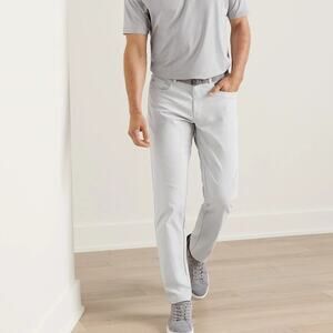 Peter Millar EB66 Performance Five-Pocket Pants British Gray Golf Mens 34x30